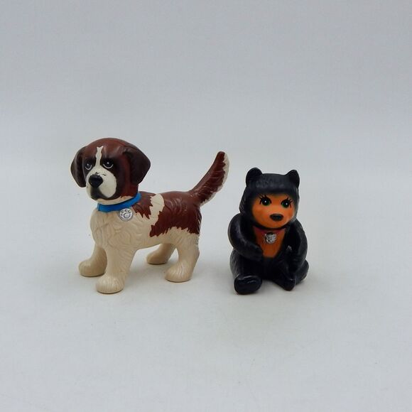 Littlest Pet Shop Zoo Honey Bear Beethoven Dog Bobblehead Figures Only Loose LPS - Picture 1 of 8